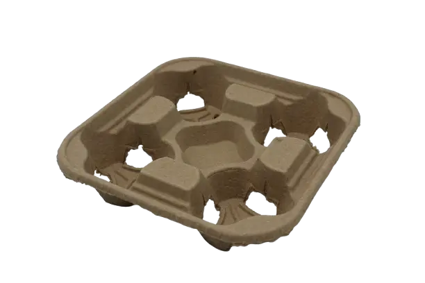 Bagasse Cup Holder 4 Slots