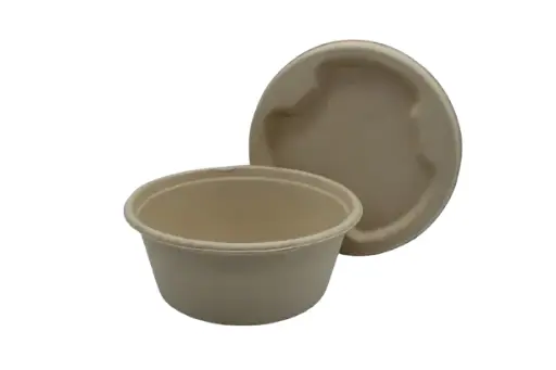 [ENO0RB12] Bagasse Bowl - Round Deep w/ Lid 1200ml XL (50pcs/pack)