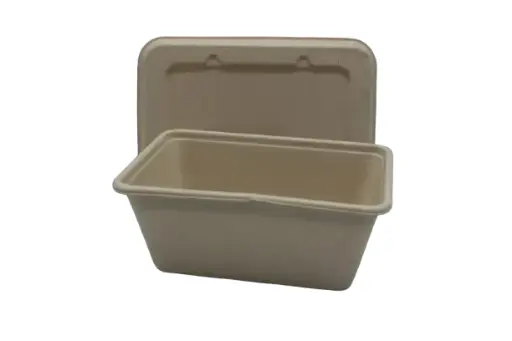 [ENO12FL] Bagasse Rectangle Box w/ Lid 1000ml Medium (50pcs/pack)