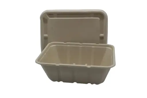 [ENHSB15] Bagasse Rectangle Box w/ Lid 1500ml Large (50pcs/pack)